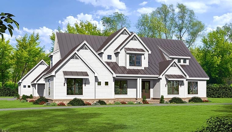 Traditional Plan with 5317 Sq. Ft., 5 Bedrooms, 5 Bathrooms, 3 Car Garage Elevation