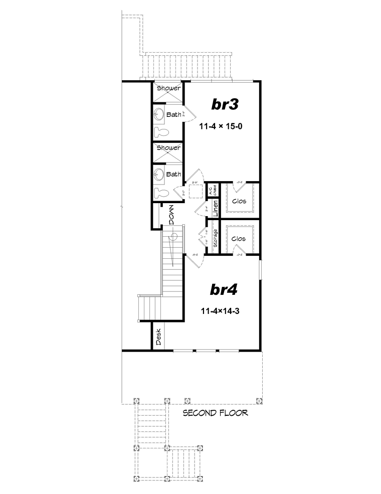 House Plan 51528 Level Two