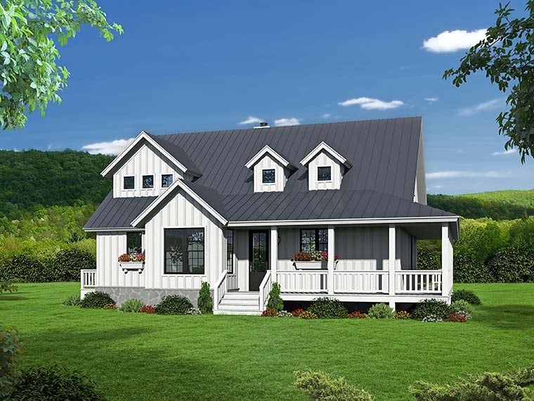 Cabin, Country, Southern, Traditional Plan with 2095 Sq. Ft., 3 Bedrooms, 3 Bathrooms Picture 2