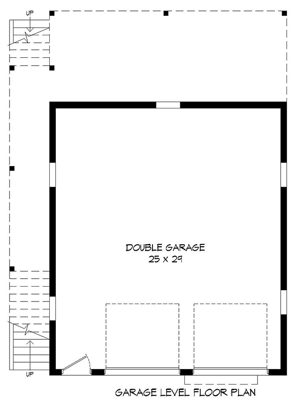 Garage-Living Plan 51545 Level One