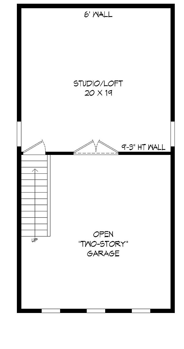 Garage Plan 51548 - 1 Car Garage Level Two