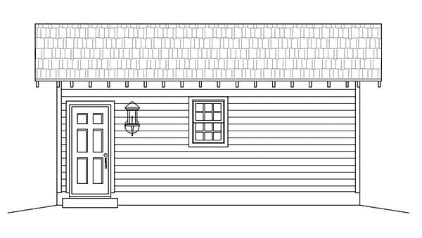 Plan 51573 | Garage - Simple One Car Garage with Gable End Plan 51573 | Garage - Simple One Car Garage with Gable End