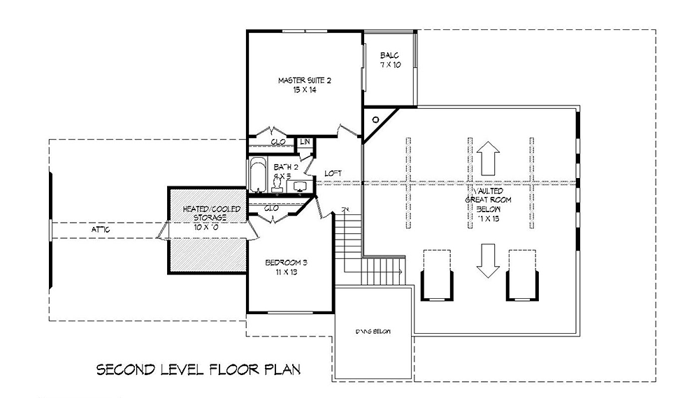 House Plan 51593 Level Two