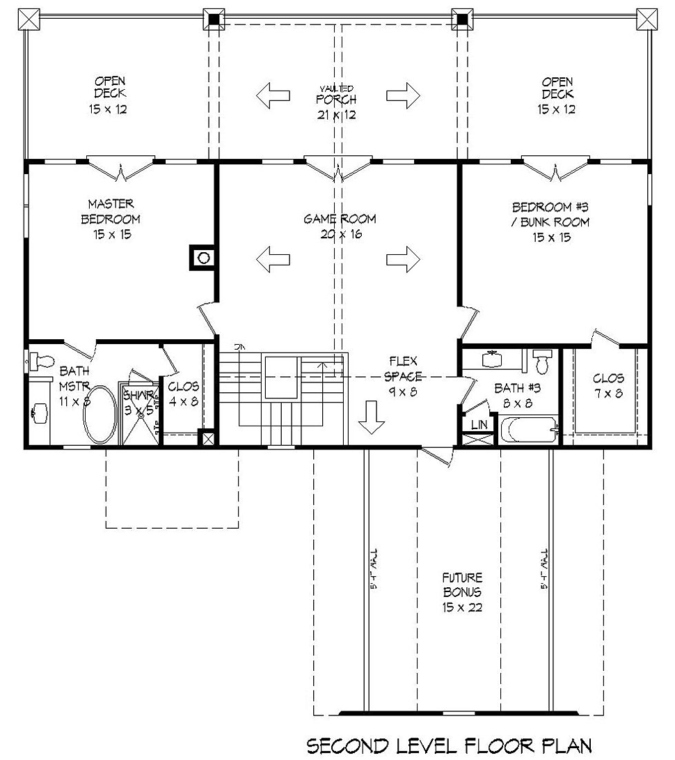 House Plan 51599 Level Two