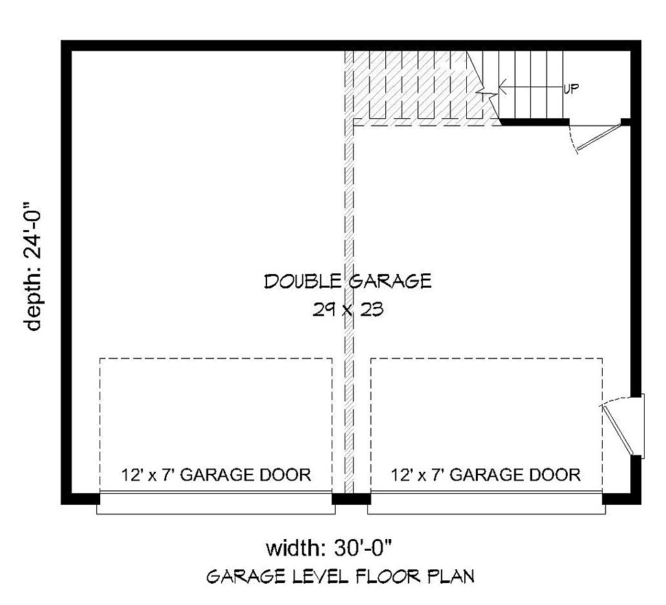 Garage Plan 51607 - 2 Car Garage Level One