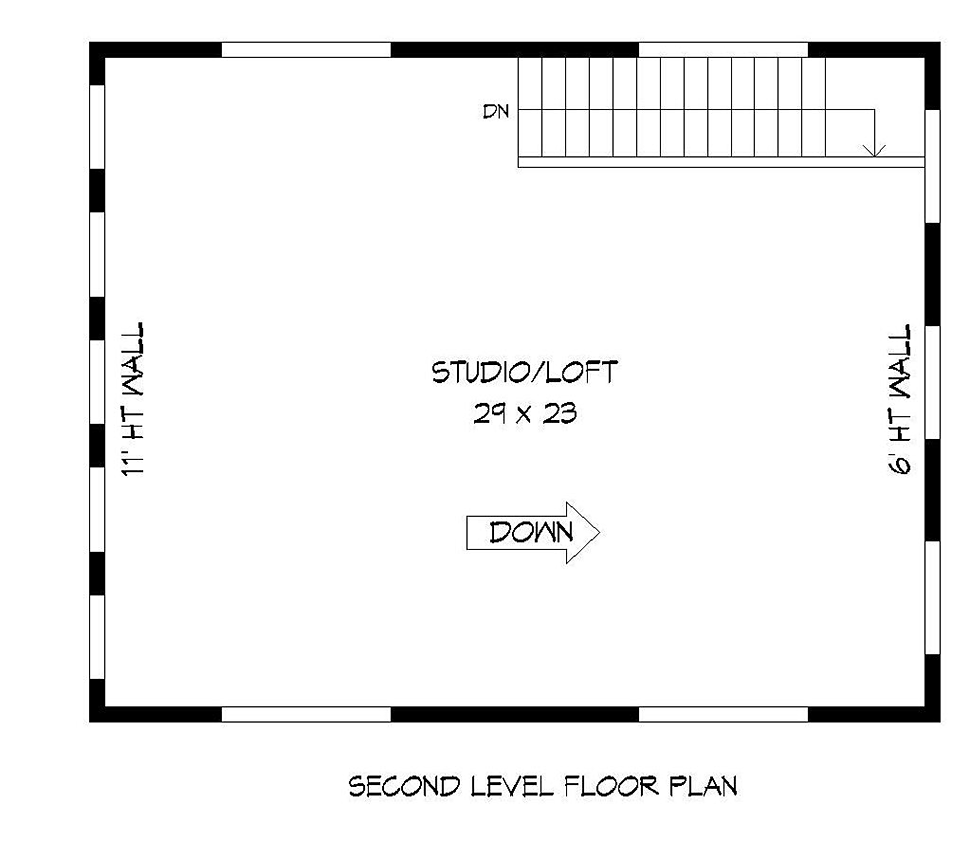 Garage Plan 51607 - 2 Car Garage Level Two