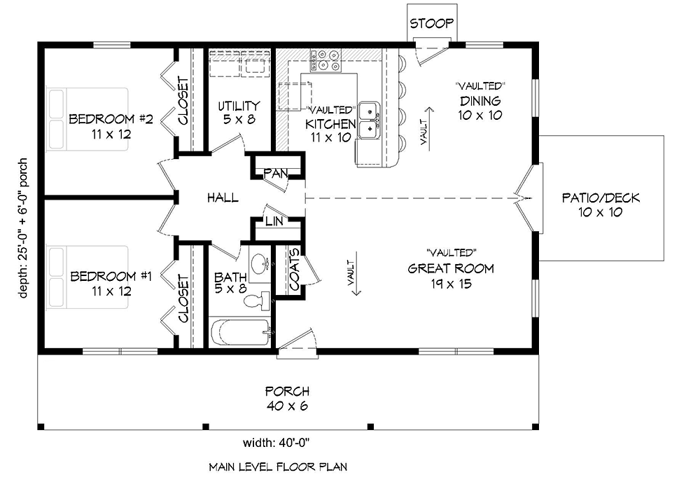 House Plan 51610 Level One