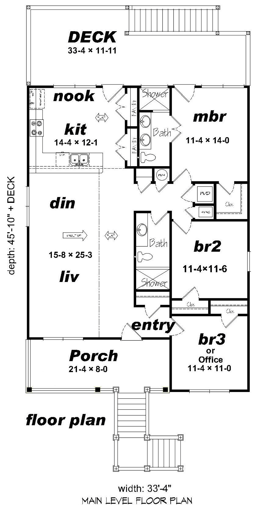House Plan 51622 Level One