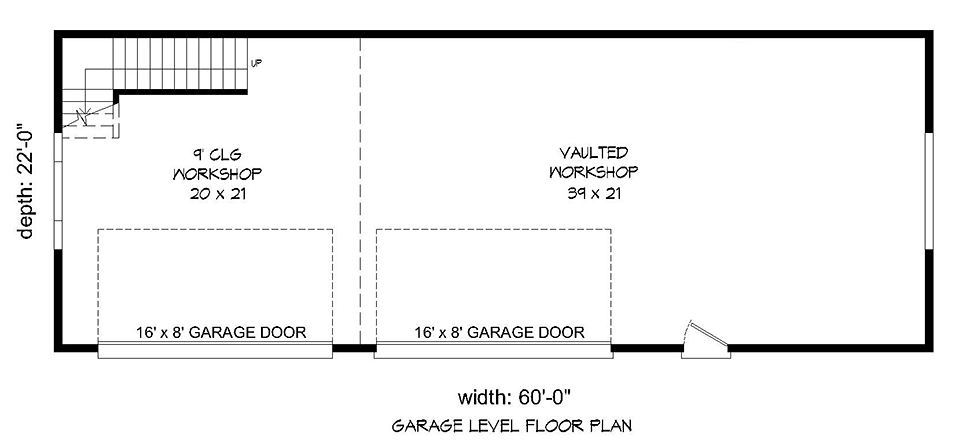 Garage Plan 51625 - 3 Car Garage Level One