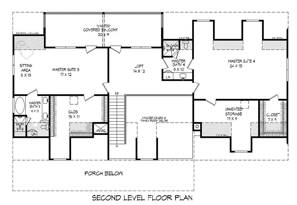 House Plan 51637 Level Two