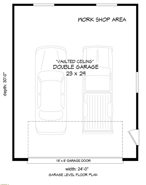 Garage Plan 51641 - 2 Car Garage Level One