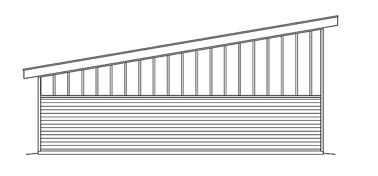 Garage Plan 51644 - 3 Car Garage Rear Elevation