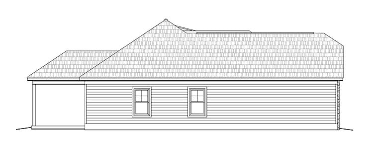Cottage, Craftsman, Ranch, Southern Plan with 1452 Sq. Ft., 3 Bedrooms, 2 Bathrooms, 2 Car Garage Picture 3