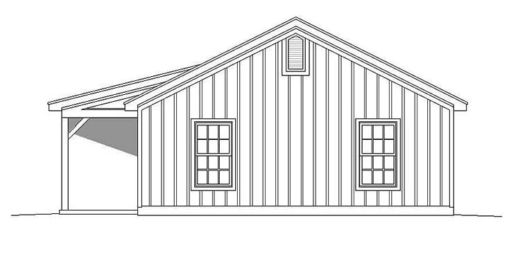 Cabin, Ranch, Southern Plan with 1185 Sq. Ft., 2 Bedrooms, 1 Bathrooms Picture 2
