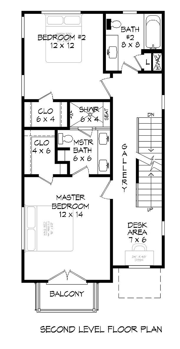 House Plan 51664 Level Two