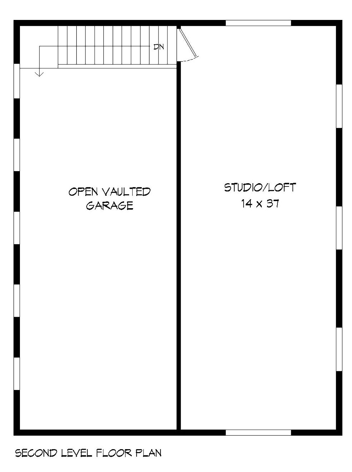 Garage Plan 51671 - 4 Car Garage Level Two