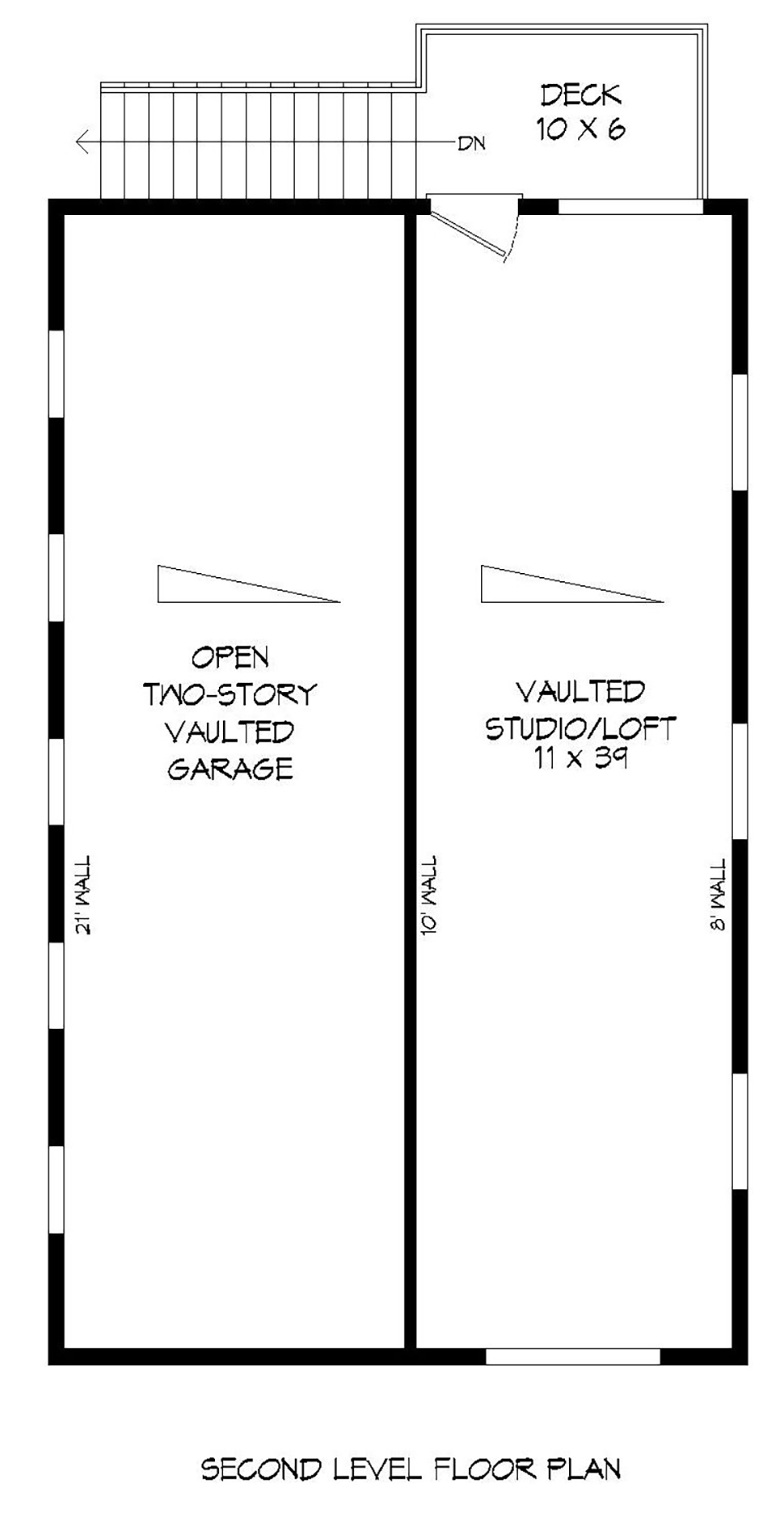 Garage Plan 51674 - 2 Car Garage Level Two