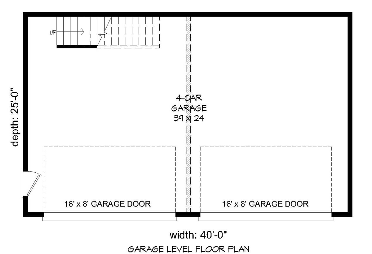 Garage Plan 51675 - 2 Car Garage Level One