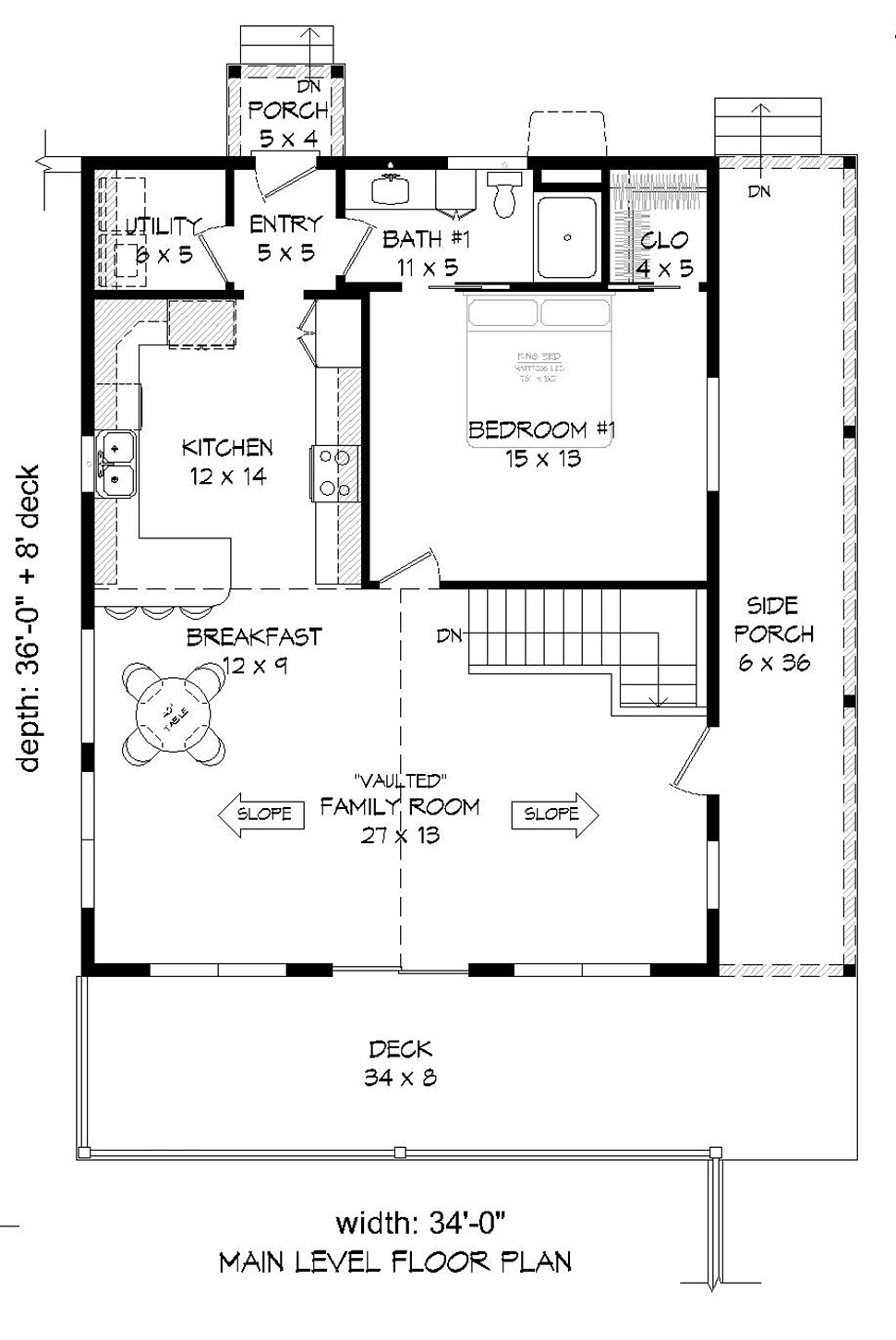House Plan 51676 Level One