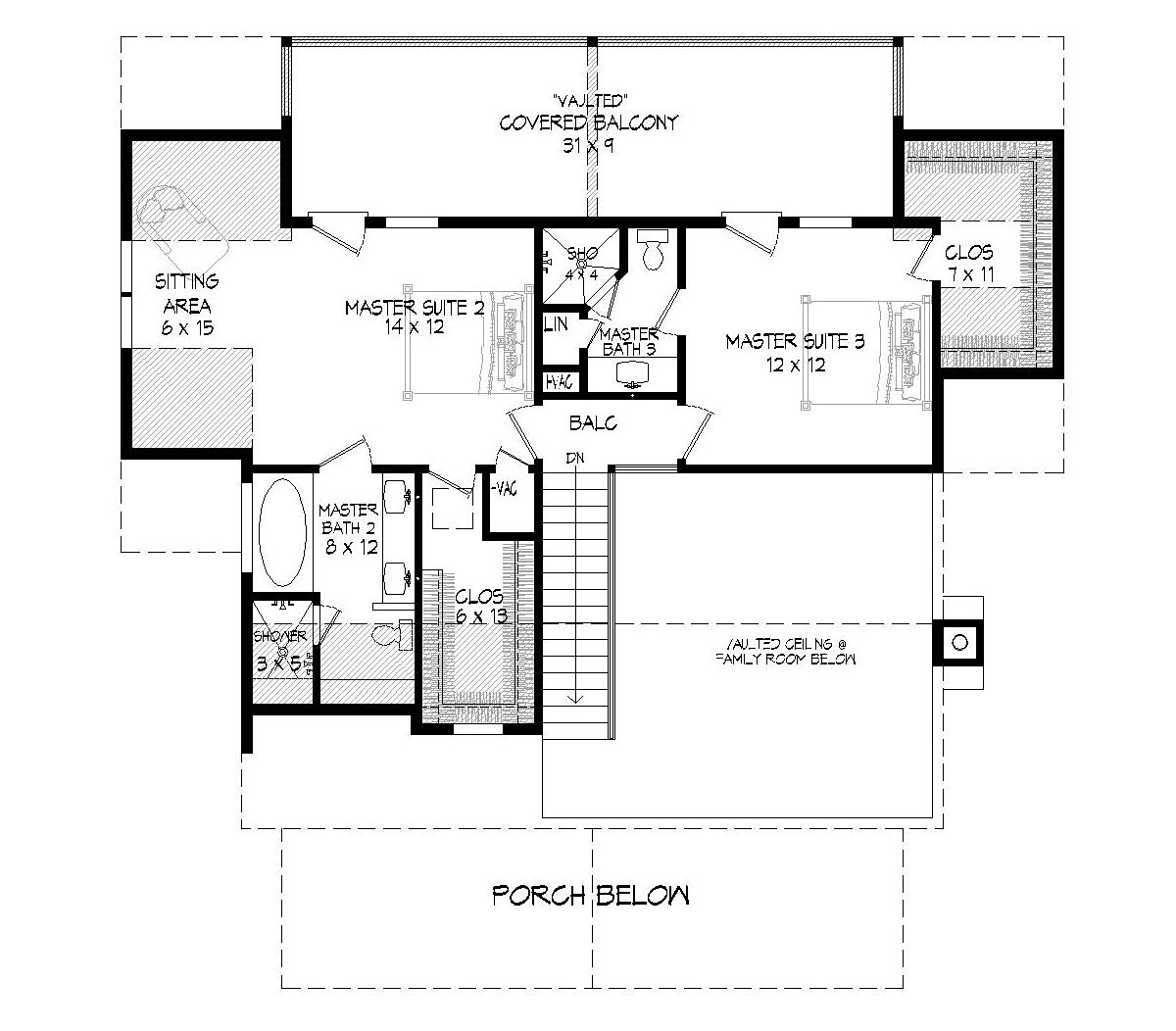 House Plan 51689 Level Two