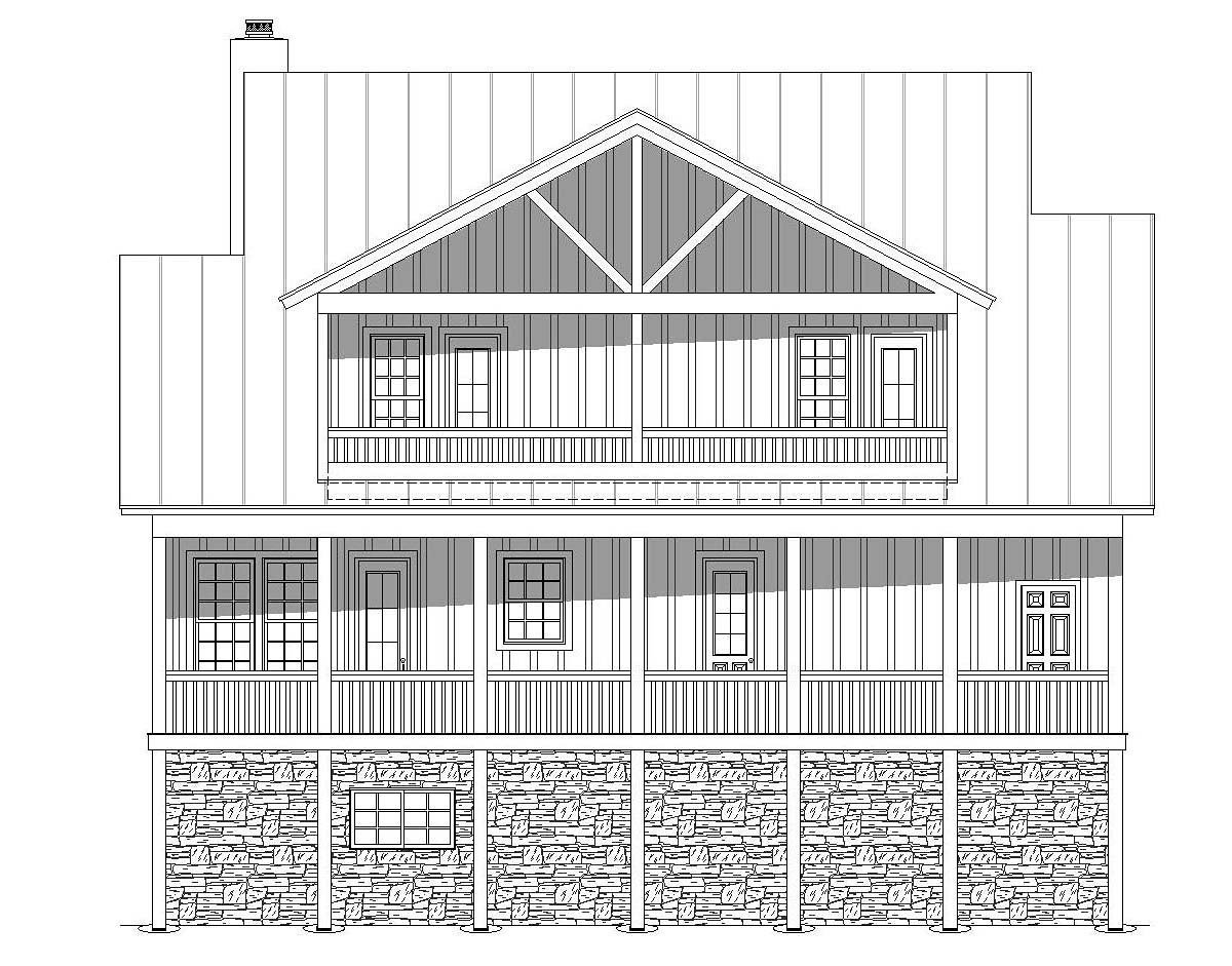 House Plan 51689 Rear Elevation