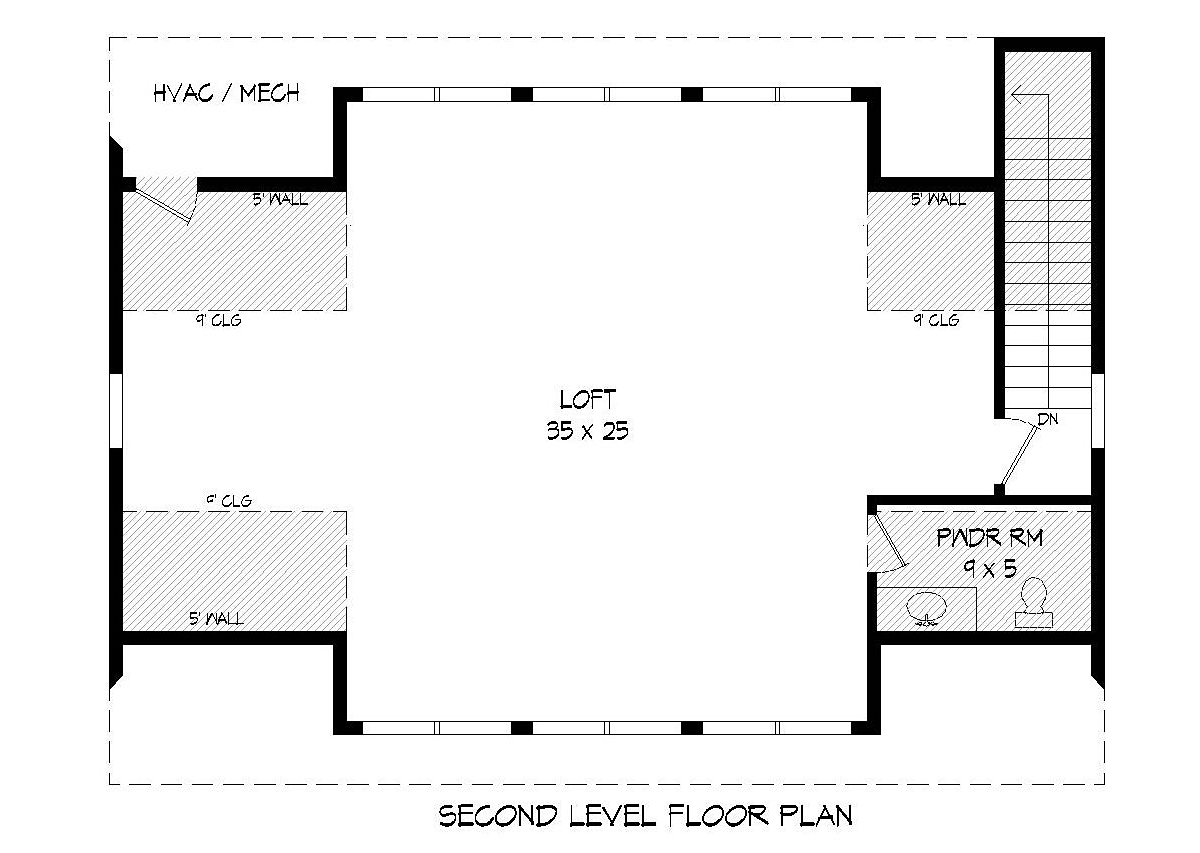 Garage Plan 51690 - 4 Car Garage Level Two