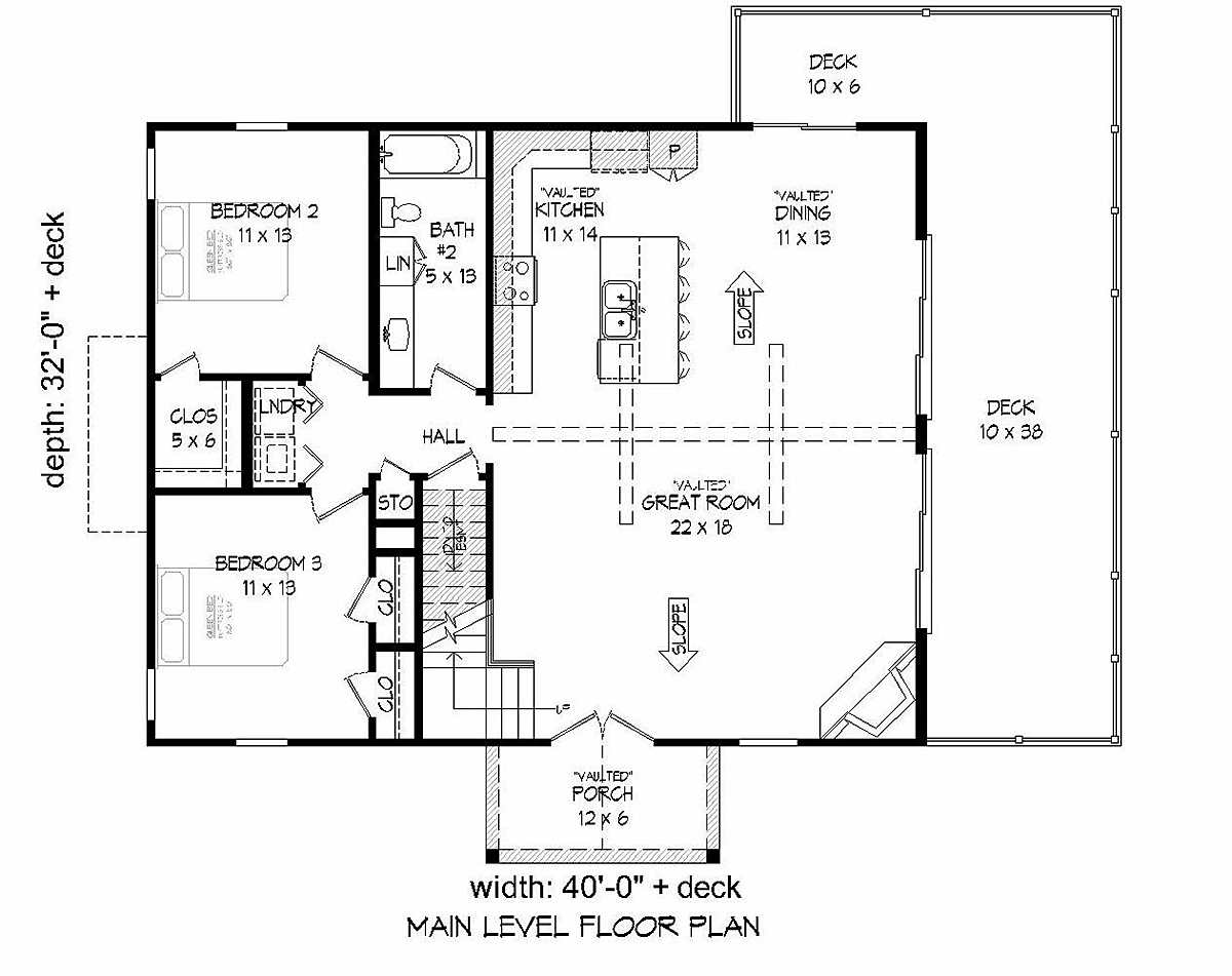 House Plan 51697 Level One