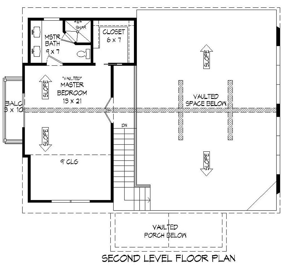 House Plan 51697 Level Two