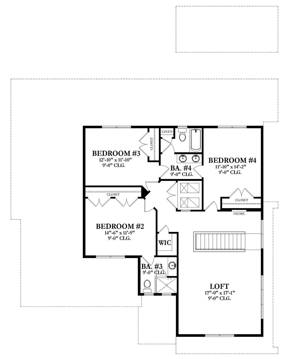 House Plan 51705 Level Two