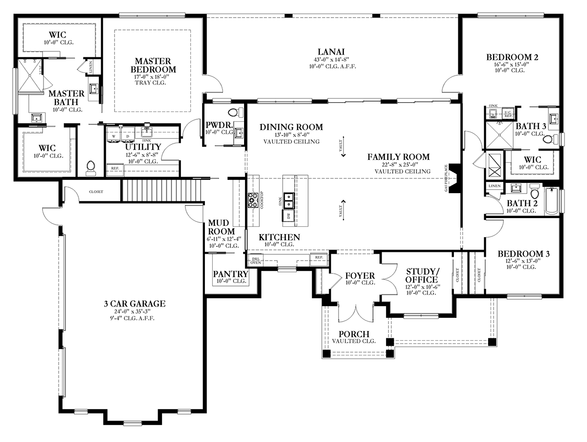 Plan 51710 | Craftsman Style with 3 Bed, 4 Bath, 3 Car Garage