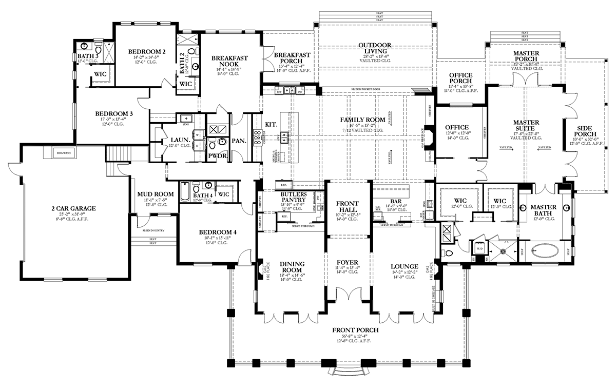 House Plan 51712 Level One