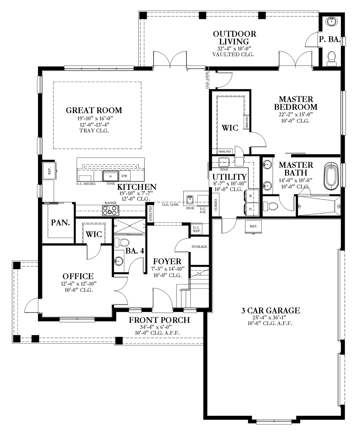 House Plan 51716 Level One