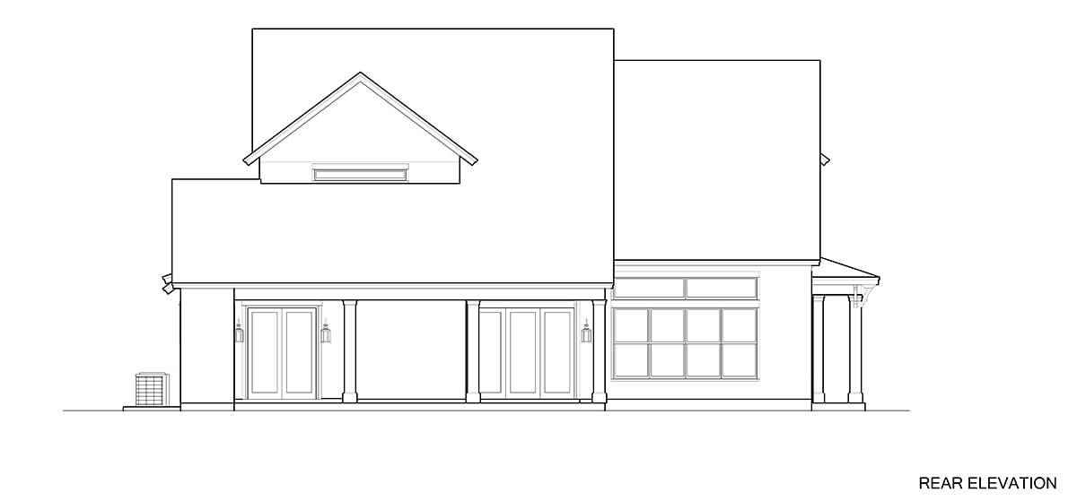 House Plan 51716 Rear Elevation