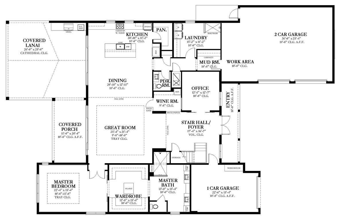 House Plan 51717 Level One