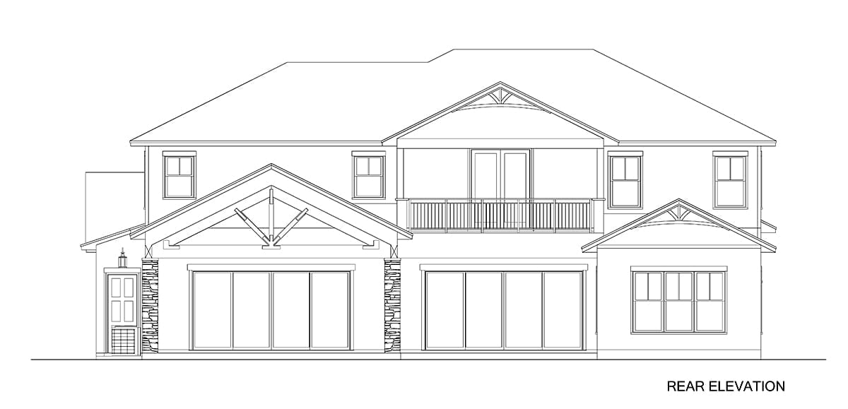 House Plan 51717 Rear Elevation