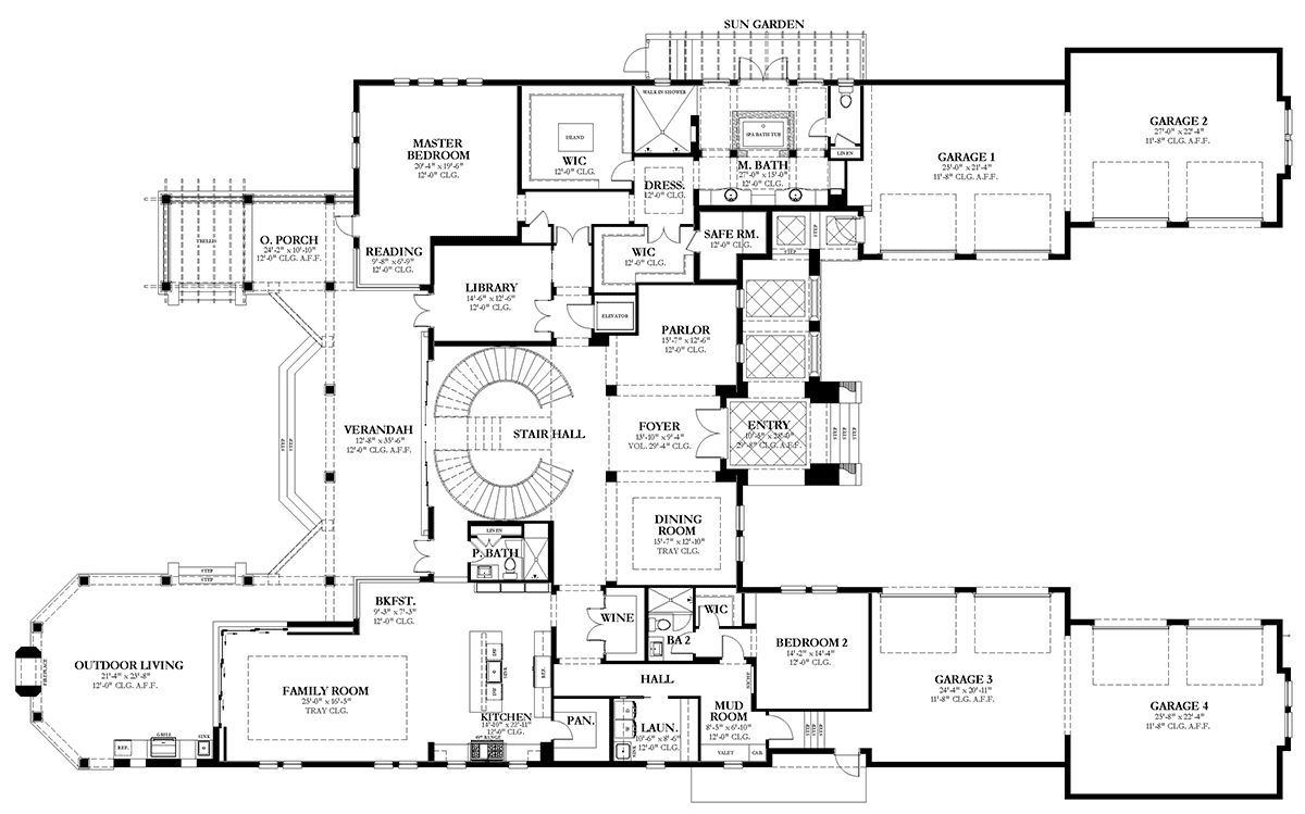House Plan 51720 Level One