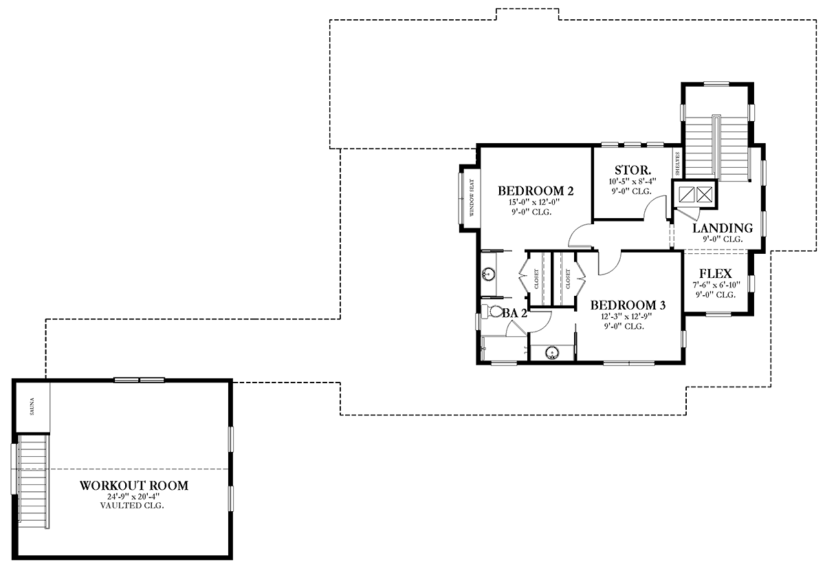 House Plan 51721 Level Two