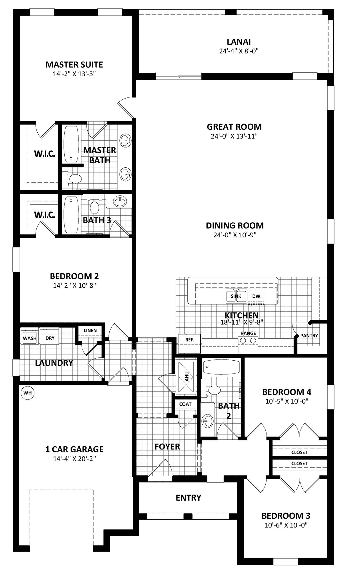 House Plan 51744 Level One