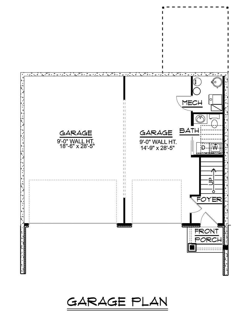 Garage Plan 51820 - 2 Car Garage Apartment Level One