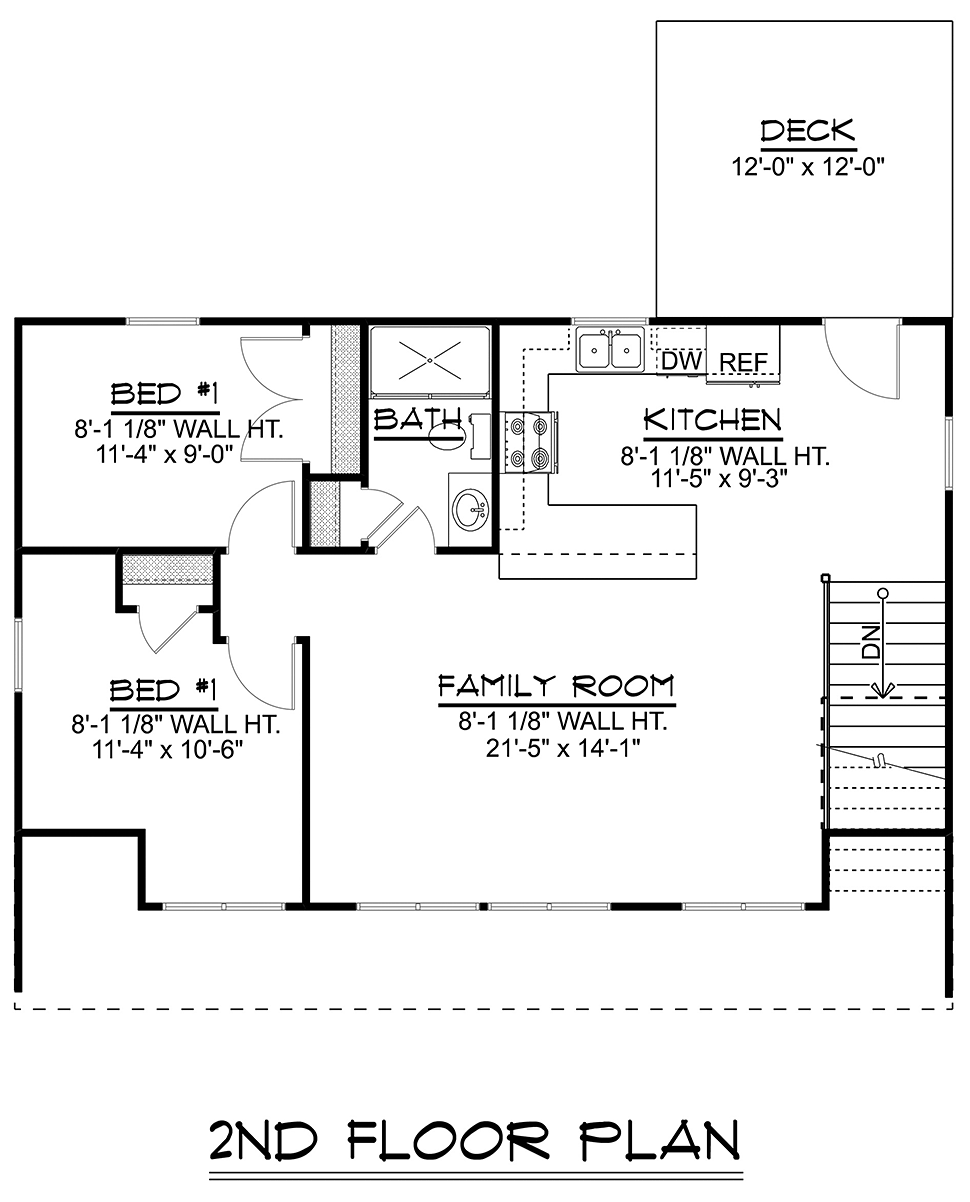 Garage Plan 51820 - 2 Car Garage Apartment Level Two