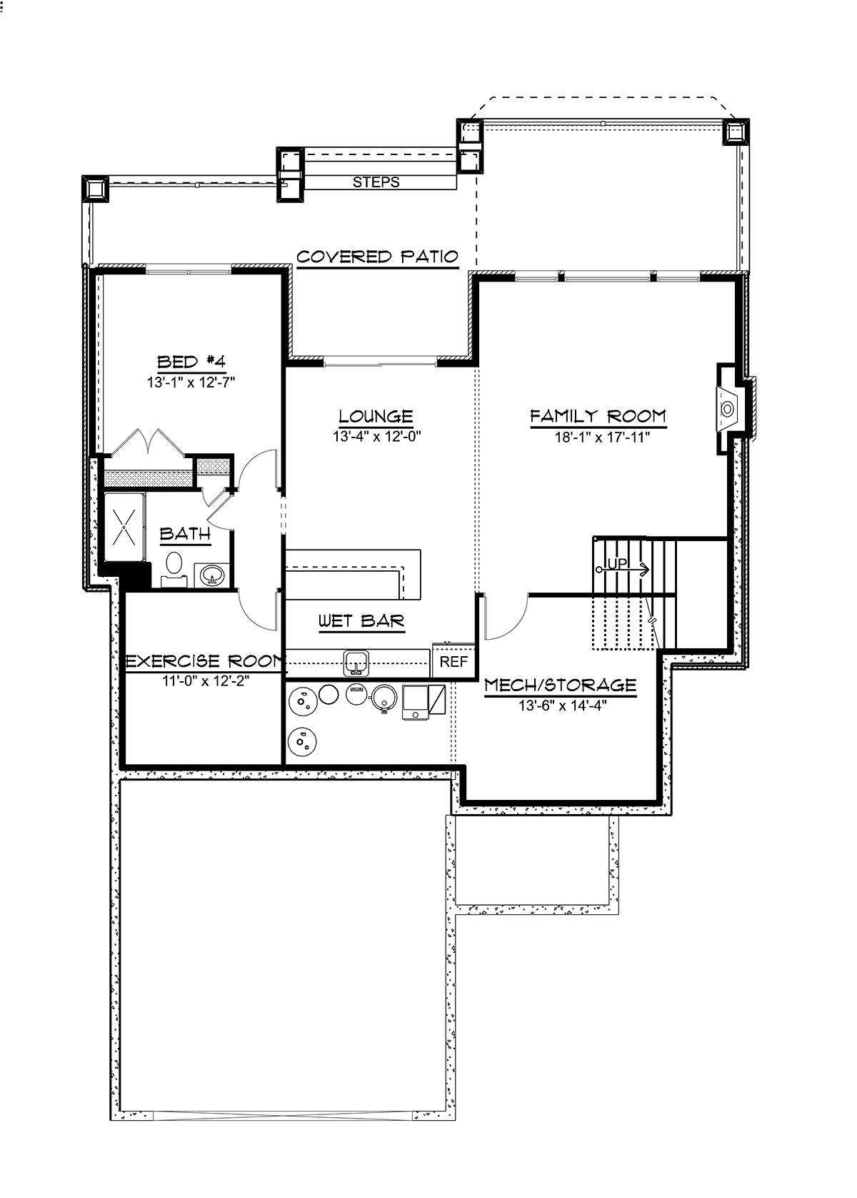 House Plan 51851 Lower Level