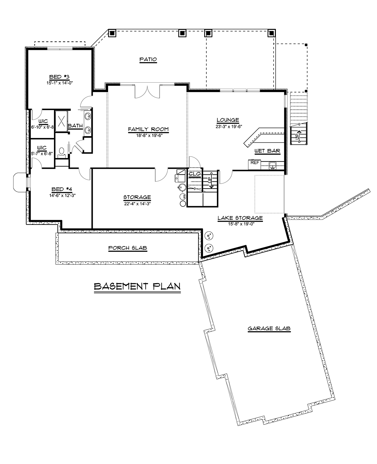 House Plan 51854 Lower Level