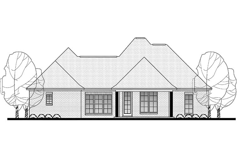 House Plan 51910 Rear Elevation