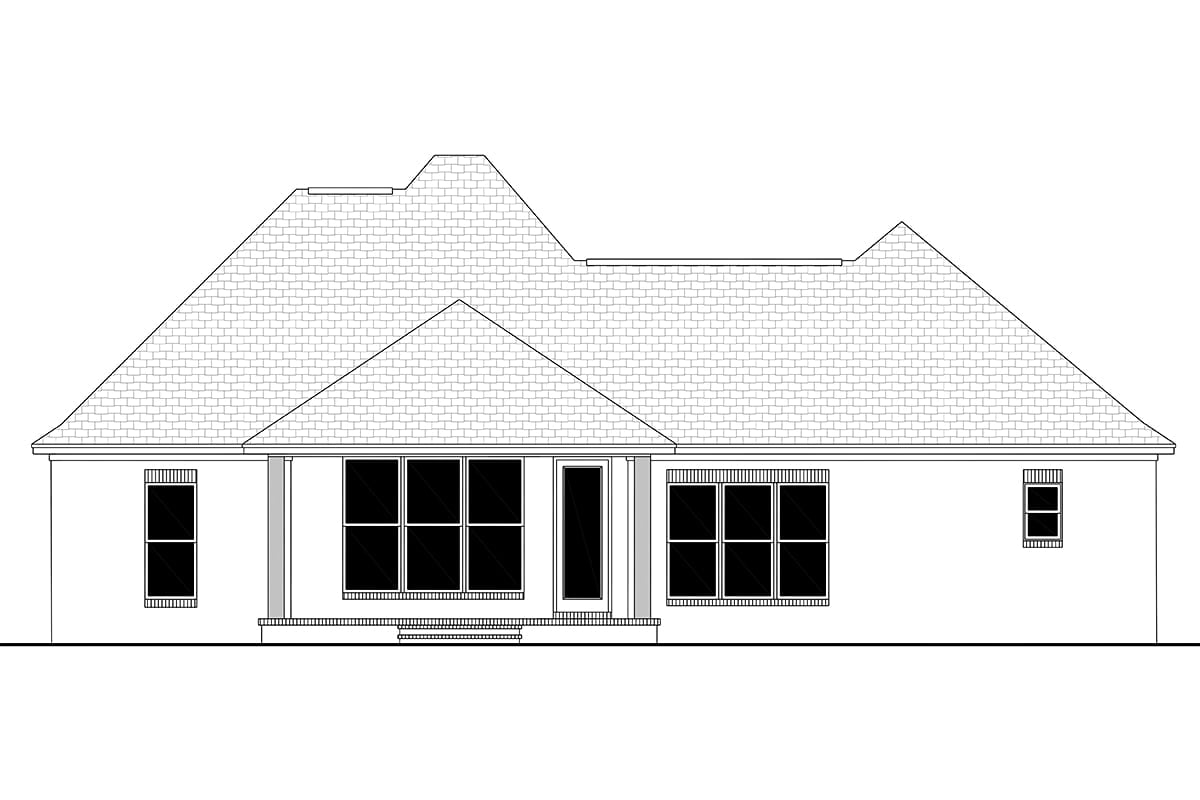 House Plan 51911 Rear Elevation