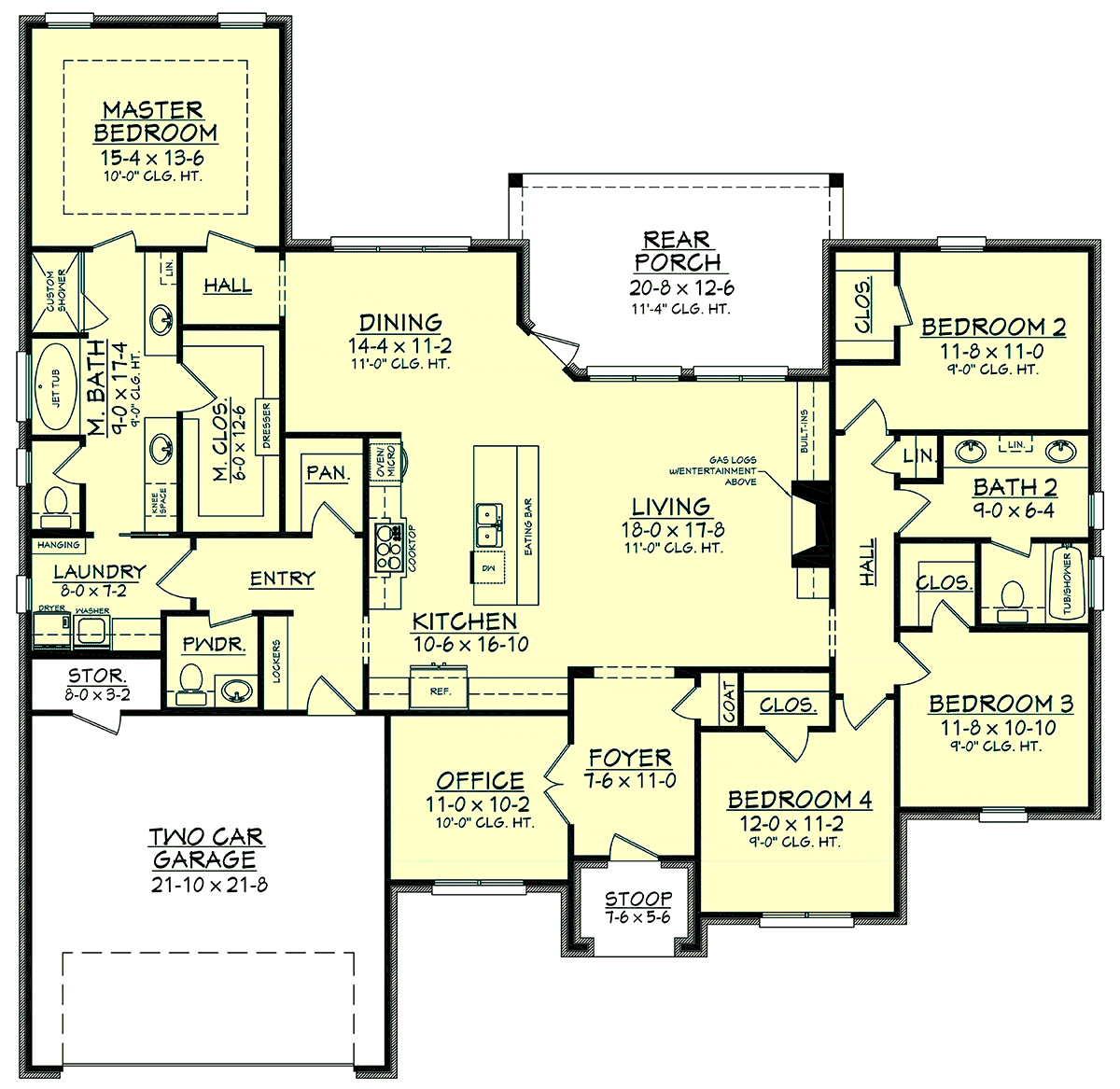 House Plan 51942 Level One