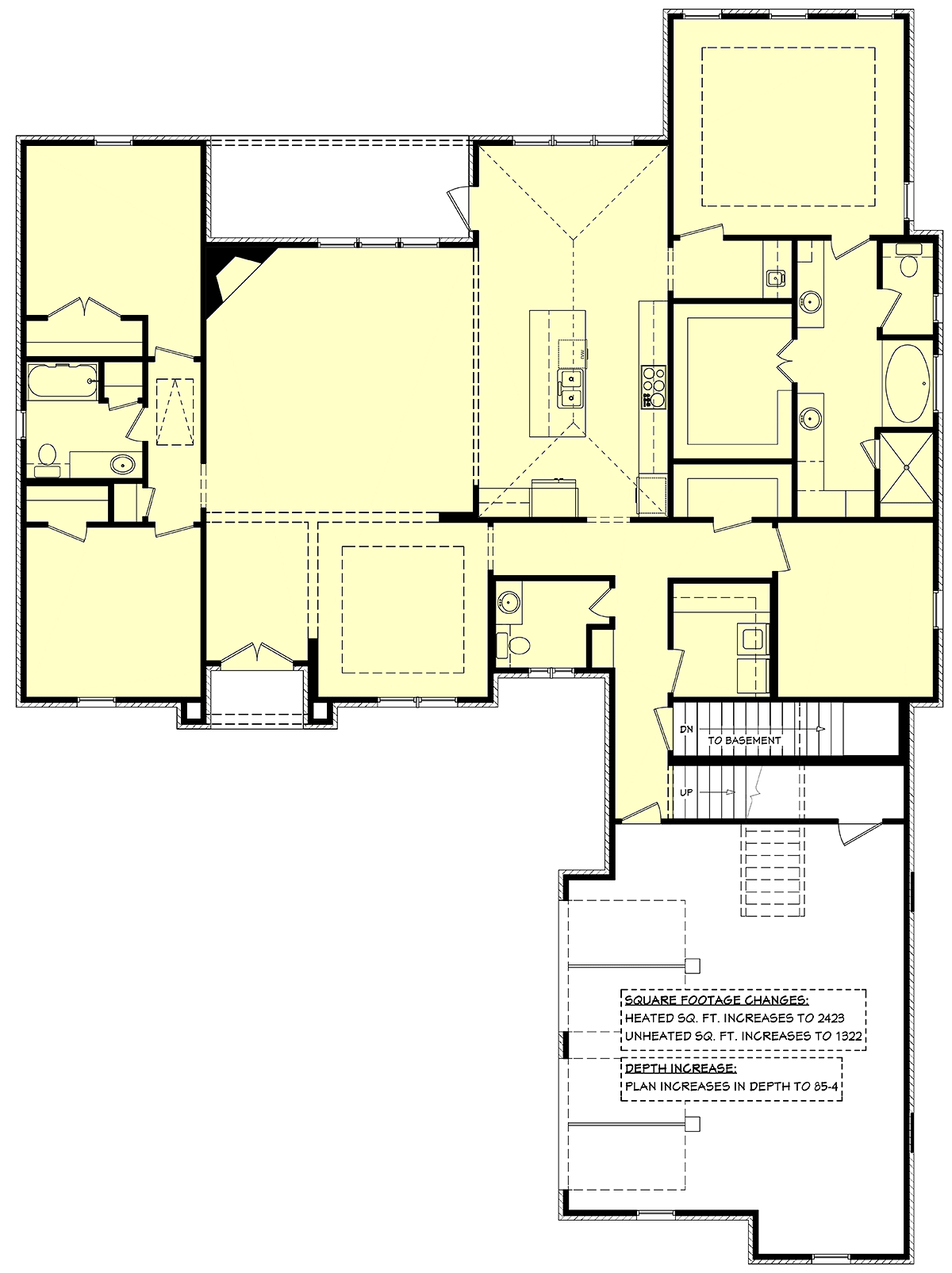 House Plan 51947 Alternate Level One