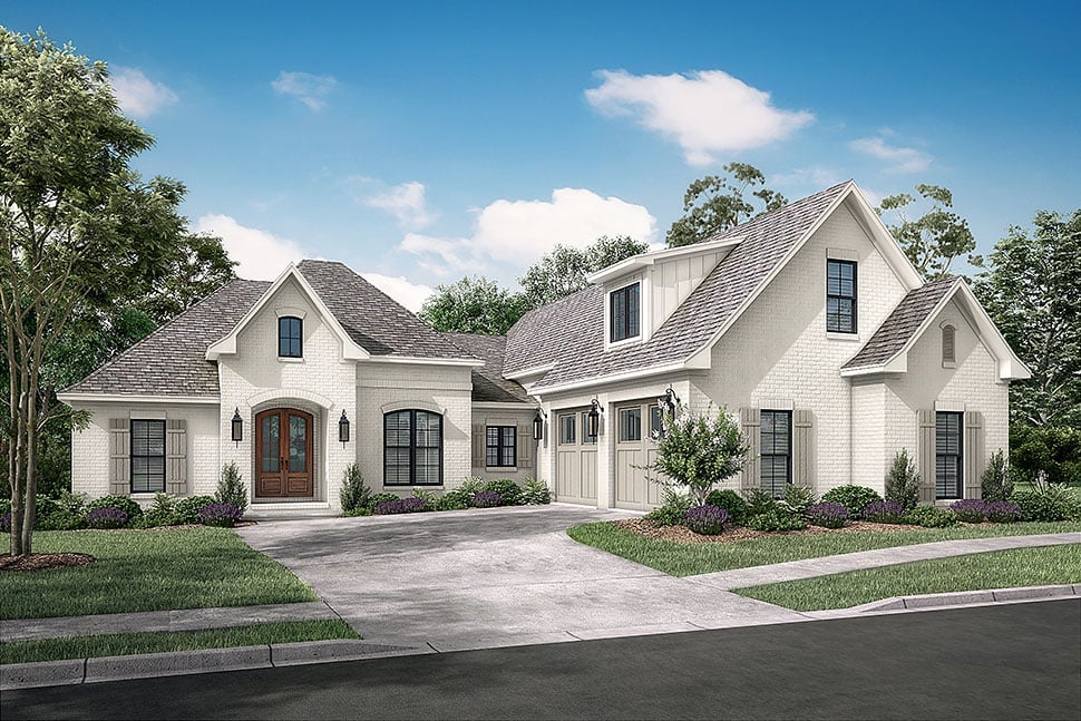 European, French Country, Traditional Plan with 2405 Sq. Ft., 3 Bedrooms, 3 Bathrooms, 2 Car Garage Picture 23