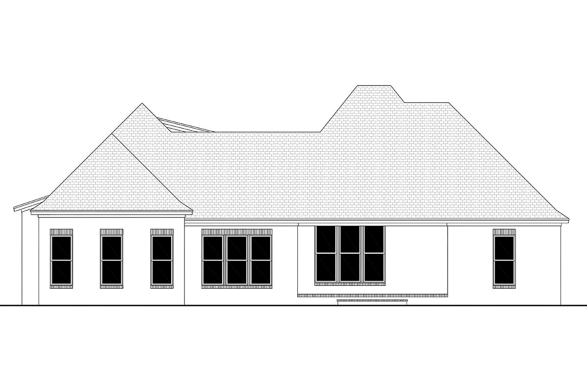 House Plan 51947 Rear Elevation