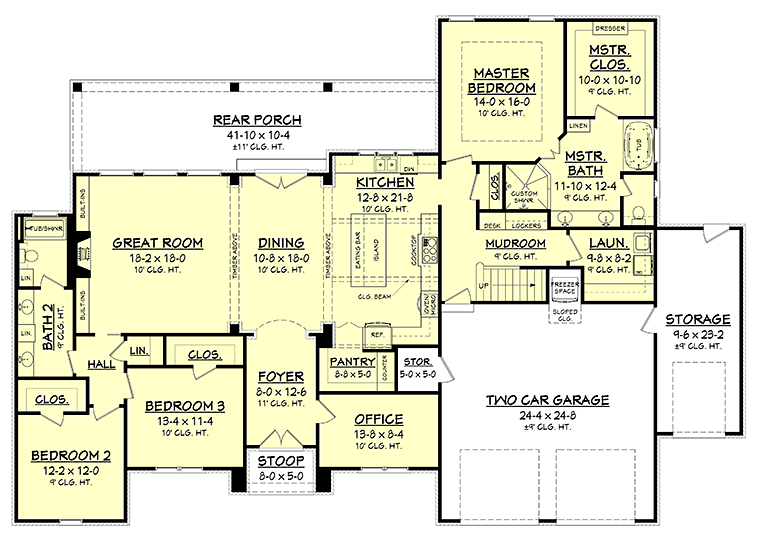 House Plan 51951 Level One
