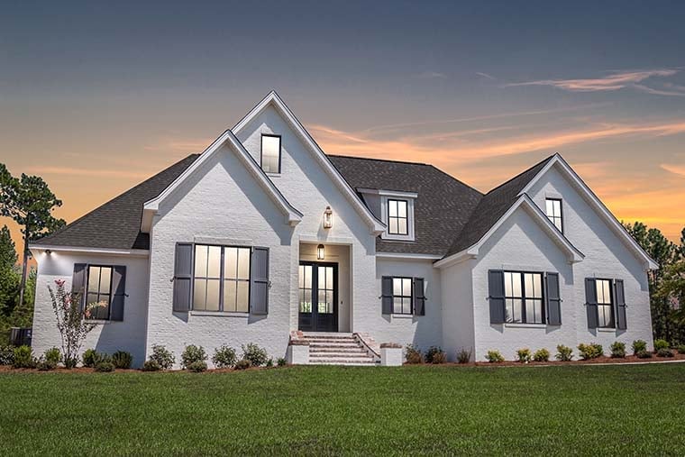 European, French Country Plan with 2404 Sq. Ft., 4 Bedrooms, 3 Bathrooms, 2 Car Garage Picture 5